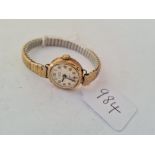 A ladies wrist watch by LANCO with seconds dial in 9ct