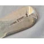 A Georgian fiddle pattern table spoon Dublin 1813 by RW 75 gms