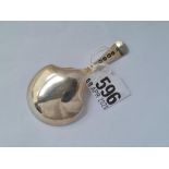 A old English caddy spoon with shaped bowl London 1833 by JS AS & JS