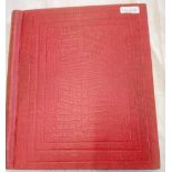 A large red binder D/GB of mainly early 20thc .used, sparce but clean