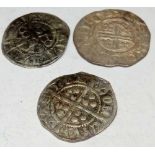 Three unidentified Hammered Pennies