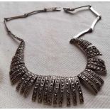 A 1950's silver & marcasite necklace