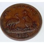 A Australia Penny token Lewis Abrahams Tasmania