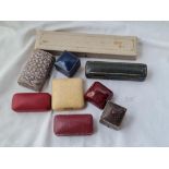 Nine various jewellery boxes - including one Bakelite example