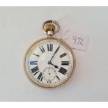 A QUALITY SILVER GOLIATH POCKET WATCH WITH SECONDS DIAL