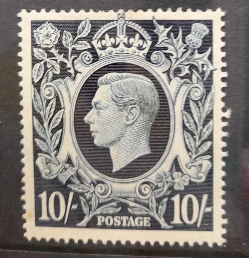 GB 1939-48 10/- Dark blue lt.h.m. SG 478.