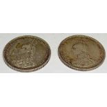 Shillings 1887 & 1888