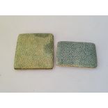 Two shagreen cigarette cases