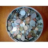 a round tin of coins