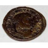 A Roman Diocletian Billon Follis Alexandria mint 300-301 AD Genius S.12803 some silver finish