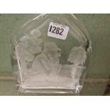 Another Zaglo glass limited edition boxed decanter & stopper also of a fishermen '' 10" high