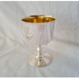 A limited edition wine goblet with gilt interior 4 1/2 inches high B'ham 1971 150 gms