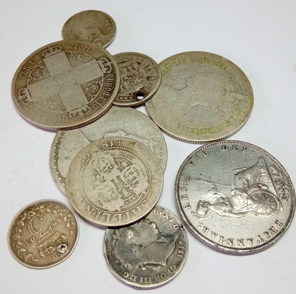 Victorian mainly silver coins - Image 2 of 2