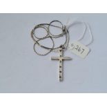 A silver cross & chain - 6,9gms