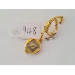 A ladies wrist watch (no winder) in 18ct gold with 18ct gold expanding strap - total weight 13gms