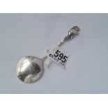 A caddy spoon with twist and scroll handle London 1901 by Hutton's