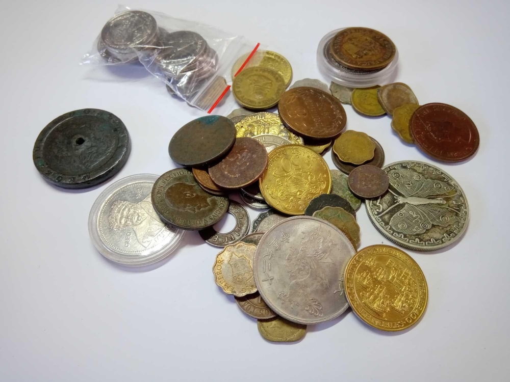 a round tin of coins