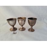 Three egg cups B'ham 1948 etc.