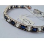 A good blue stone & paste bracelet