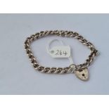 A silver bracelet with lock - 22.6gms
