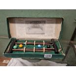 A Busseys table croquet set in original box