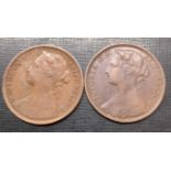 Two pennies 1874/5