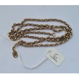 A fancy neck chain in 9ct - 11.2gms