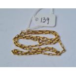 A boxed link neck chain in 9ct 16" long - 4.3gms