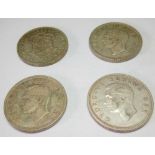 Four South Africa silver Crowns