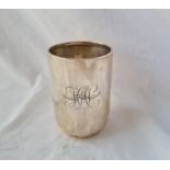 A christening mug with loop handle 3 1/2 inches high B'ham 1915 by THH 97 gms