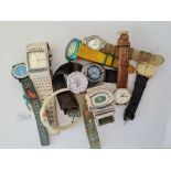 A bag of 10 various wrist watches