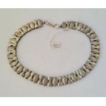 A Victorian white metal necklace