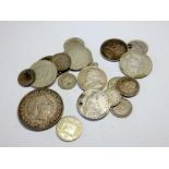 Foreign silver coins approx 80 g