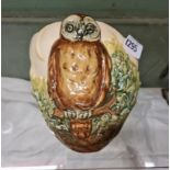 A Royal Doulton wall pocket of a perched owl - 8" high