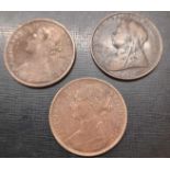 Three pennies 1877/86/1900