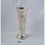 A embossed spill vase decorated with scrolls 7 1/2 inches high by JD&S 142 gms