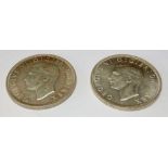 Half Crowns 1945/6 good grade