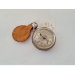 A gents silver pocket watch with silvered dial - maker ADAM BURDESS of Coventry
