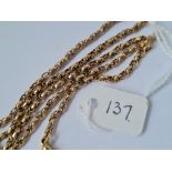 A fancy link neck chain in 9ct - 20.5" long - 7.5gms