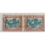 SOUTH AFRICA SG019 (1946 Official). Fine used horizontal pair. Cat £50