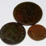 A bag of Tokens 17/18/19th century includes Evasion Halfpenny