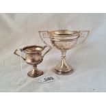 Two small two handle trophy cups 98 gms