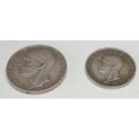 A Italian 10 & 5 lira 1927 & 1929 respectively