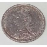A Victorian Sixpence 1887 high grade