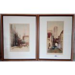 A pair of Signed David Donald coloured etchings.