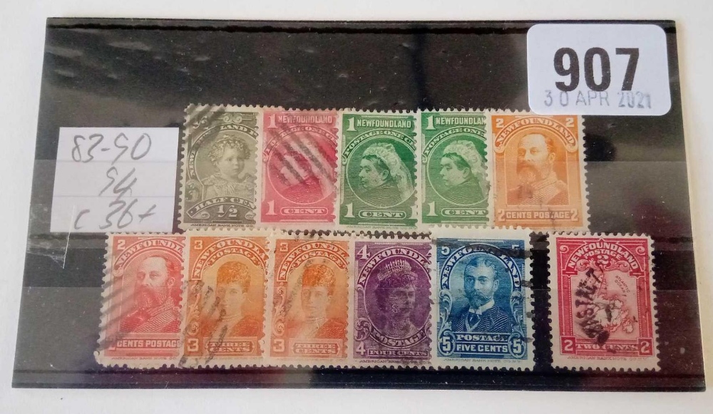 NFL SG 83-90 (1897). Royalty set incl all shades (plus SG94). Good/fine used. Cat £36 plus