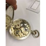 A silver Masonic memento mori pocket watch