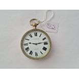 A large nikel case pocket watch by W.H TROUNSON PENZANCE