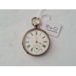 A genst silver pocket watch with seconds dial