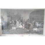 An Engraving - The Rent Day. Printed by H GRAVES after D WILKIE 1877.